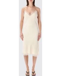 Rohe - Silk Blend Slip Dress With Lace Inserts - Lyst