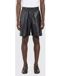 Gucci - Lambskin Leather Shorts With Elasticated Drawstring Waist - Lyst