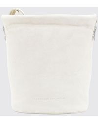 Brunello Cucinelli - Small Suede Bucket Bag With Monili Embellishment - Lyst
