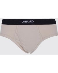 Tom Ford - Contrast Logo Waistband Stretch-Cotton Briefs - Lyst