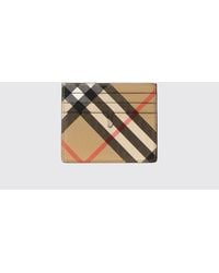 Burberry - Vintage Check Coated Cotton Flat Card Holder - Lyst