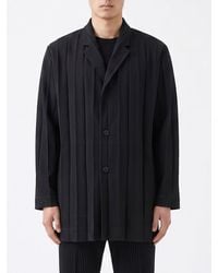 Homme Plissé Issey Miyake - Single Breasted Polyester Blazer - Lyst