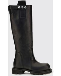 Rick Owens - Bottes Gabe Hautes En Cuir De Veau Avec Semelle Crantée - Lyst