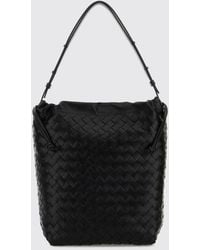 Bottega Veneta - Biblioteca Woven Leather Bucket Bag - Lyst
