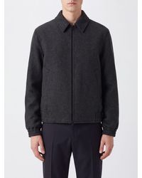 Closed - Wool Blend Shirt Jacket With Zip Closure And Elasticated Hem - Lyst