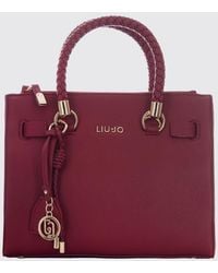 Liu Jo - Synthetic Leather Handbag With Double Handle And Charm - Lyst