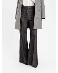 Twinset - Vaqueros De Campana De Talle Alto En Denim Con Cinturón Ajustable - Lyst