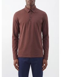 Zanone - Long-Sleeved 100% Cotton Polo Shirt With Classic Collar - Lyst