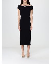 Alberta Ferretti - Off-The-Shoulder Midi Sheath Dress With Back Slit - Lyst