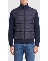 Canada Goose - Wool Cardigan With Quilted Panels And Logo Patch - Lyst