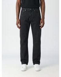 Stone Island - Slim Fit Cotton Denim Jeans With Compass Logo Patch - Lyst