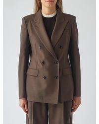 Tagliatore - Double-Breasted Virgin Wool Blazer With Peak Lapels - Lyst