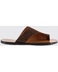 Atp Atelier - Low-Heeled Suede Thong Sandals - Lyst