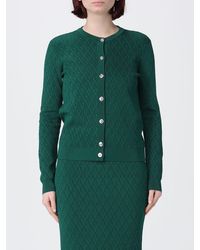 Versace - Viscose Cardigan With Jacquard Logo - Lyst