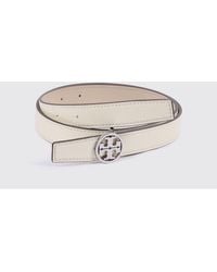 Tory Burch - Miller Leather Belt With Double T Logo - Lyst