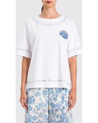 Twinset - Cotton Blend T-Shirt With Slogan - Lyst