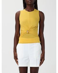 Elisabetta Franchi - Viscose Top With Metallic Ring - Lyst