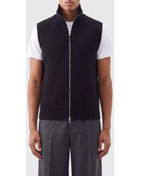 Maison Margiela - Wool And Cotton Knitted Waistcoat With A Turtleneck And Zip - Lyst