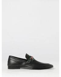 Gucci - Como Leather Loafers With Horsebit Detail And Web Stripe - Lyst