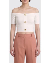 Elisabetta Franchi - Viscose Blend Cropped Top - Lyst