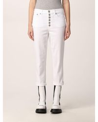 Dondup Cropped Jeans In Cotton Denim - Multicolor