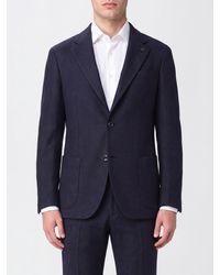 Lardini - Single-Breasted Wool And Cashmere Blazer With Peak Lapels - Lyst