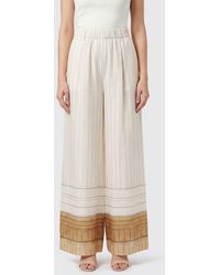Alysi - Striped Silk Palazzo Trousers - Lyst