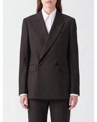 Lemaire - Cropped Double-Breasted Wool-Blend Blazer With Classic Lapels - Lyst
