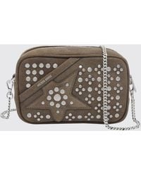 Golden Goose - Mini Star Suede Camera Bag With Studs And Chain Strap - Lyst