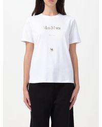 Max Mara - Quieto Logo Cotton T-shirt - Lyst