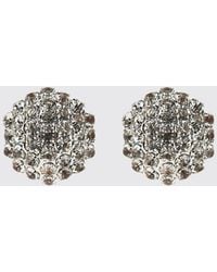 Self-Portrait - Brass Earrings With Set Rhinestones - Lyst