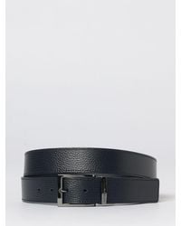 Emporio Armani - Reversible Grained Leather Belt - Lyst
