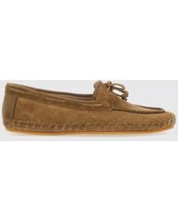 Le Monde Beryl - Suede Driver Loafers With Woven Straps - Lyst