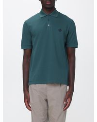 Herno - Short-Sleeved Cotton Polo Shirt With Contrast Logo And Ribbed Collar - Lyst