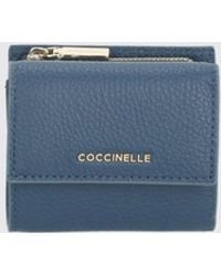 Coccinelle - Grained Leather Metallic Soft Wallet - Lyst
