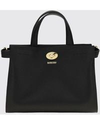 Burberry - Cotswolds Small Calfskin Leather Tote Bag With Check Motif - Lyst