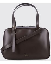 A.P.C. - Virginie Box Leather Bag - Lyst