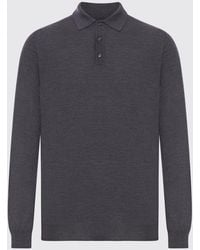 Zanone - Virgin Wool Knit Polo Shirt - Lyst