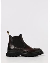 Doucal's - Leather Ankle Boots With Brogue Detail - Lyst