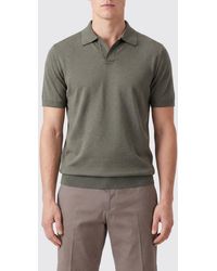 Altea - Pierre Cotton Knit Polo Shirt With A Classic Collar And Short Sleeves - Lyst