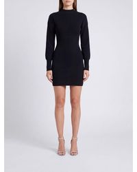 Anine Bing - Long-Sleeved Ribbed-Knit Mini Sheath Dress - Lyst