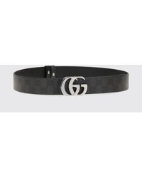 Gucci - Wendbarer Gg Marmont Gürtel Von Aus Baumwoll-Canvas Mit Monogramm - Lyst