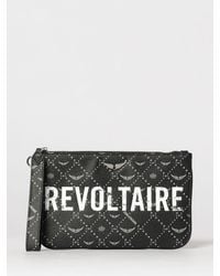 Zadig & Voltaire - Zadig &Amp Voltaire Revoltaire Grained Faux Leather Clutch By - Lyst