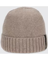 Borsalino - Cashmere Beanie Hat With Cuffed Brim And Logo Patch - Lyst