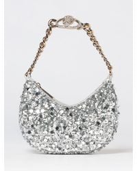 Kurt Geiger - Chelsea Mini Hobo Bag With Sequins And Rhinestone Logo - Lyst