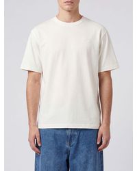 New Balance - Crewneck Cotton T-Shirt With A Tone-On-Tone Embroidered Logo - Lyst