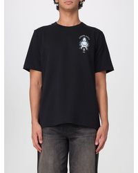 CASABLANCA - Cotton Crewneck T-Shirt With Graphic Print And Contrast Logo - Lyst