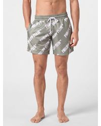 Philipp Plein - Nylon Swim Trunks With Contrasting Logo And Drawstring - Lyst