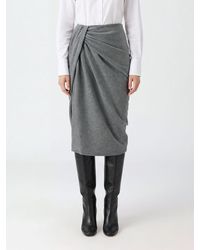 Isabel Marant - Draped Cotton-Blend Slim Fit Midi Pencil Skirt - Lyst