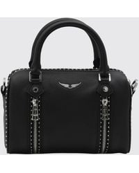 Zadig & Voltaire - Zadig &Amp Voltaire Sunny Studded Grained Calf Leather Mini Boston Bag - Lyst